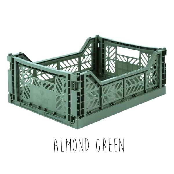 Storage . Folding Crate - Midi  - Almond Green